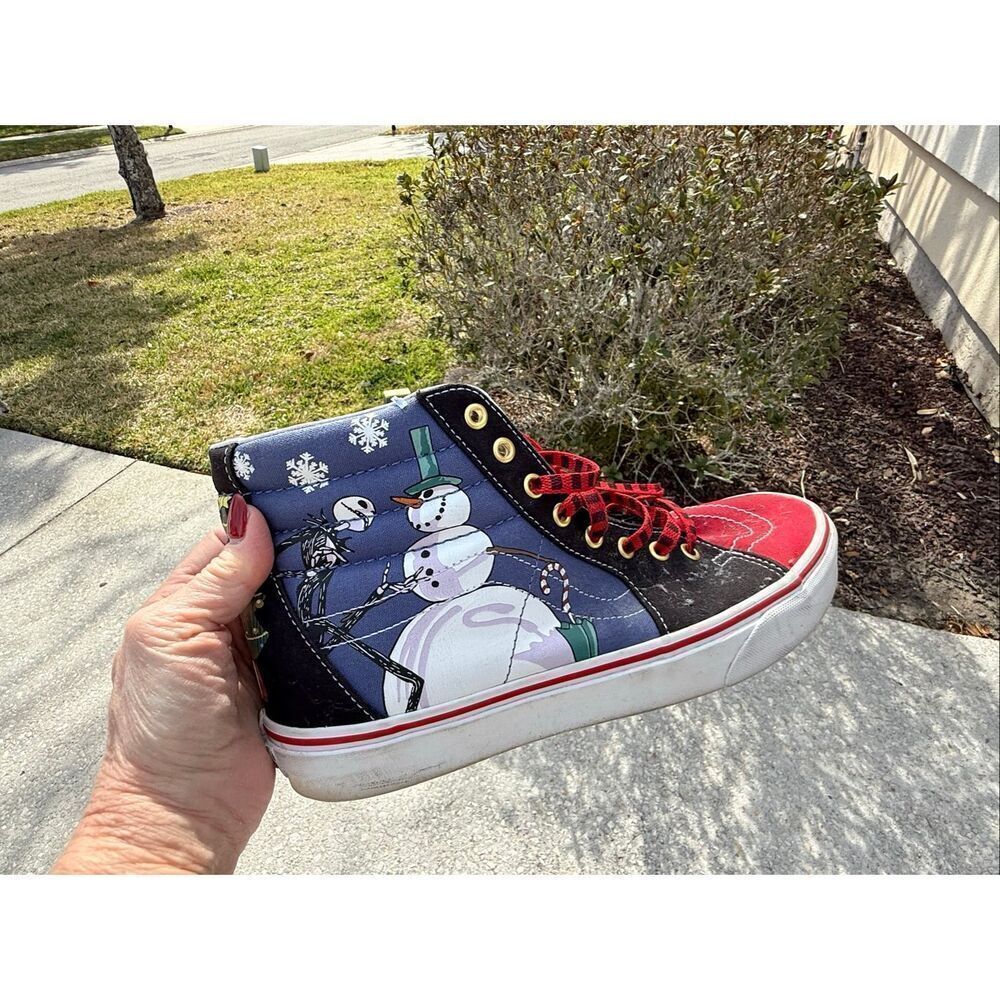 Vans Men's Size 10 Nightmare Before Christmas Sk8 High Shoes Jack Skellington - Picture 13 of 16